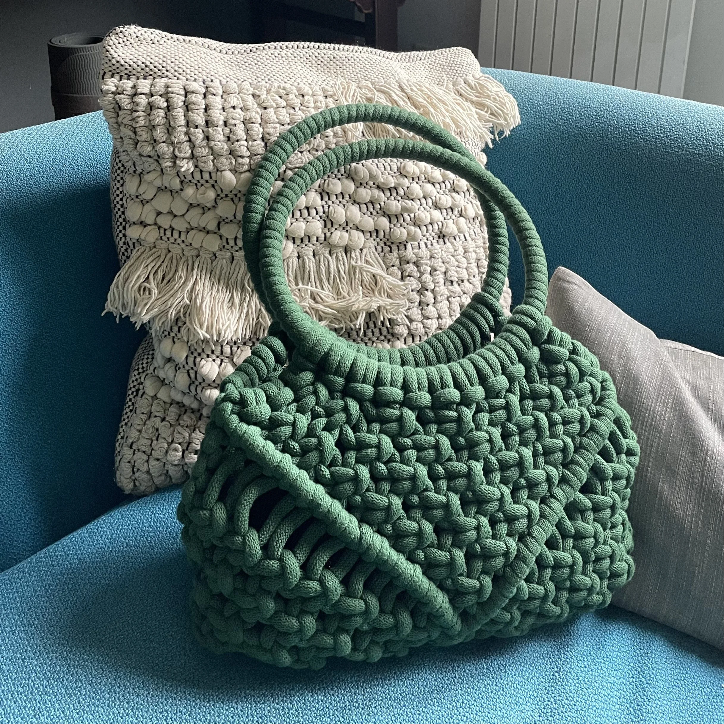 chita' designer bag macramé hard copy pattern & video tutorial